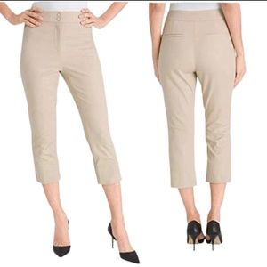 Chico's Straight-Leg Crop Pants. NWT. Sand. Size 1.5 US (10)